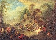 Pater, Jean-Baptiste A Country Festival with Soldiers Rejoicing oil painting on canvas